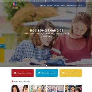 Theme WordPress trung tâm đào tạo anh ngữ, du học